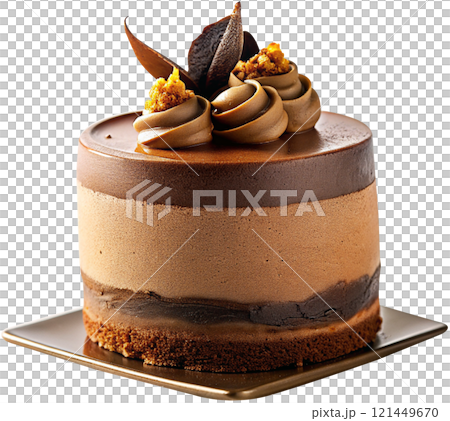 cake with chocolate cream cake with chocolate cream 121449670