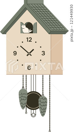 modern scandinavian cuckoo pendulum clock 121449930