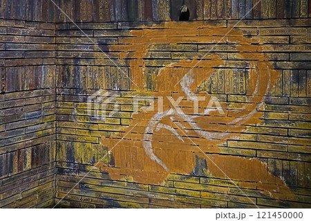 韓国公州、武寧王陵玄室の玄武 121450000