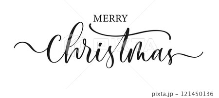 Merry Christmas elegant calligraphy. Holy night vector handwriting concept for xmas greeting card or church service invitation. Merry Christmas elegant calligraphy. Holy night vector handwriting concept for xmas greeting card or church service invitation. 121450136