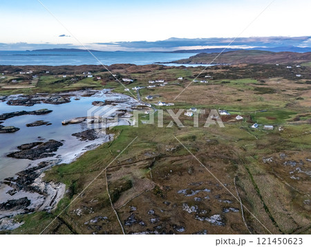 The coastline at Rossbeg in County Donegal during autumn - Ireland 121450623