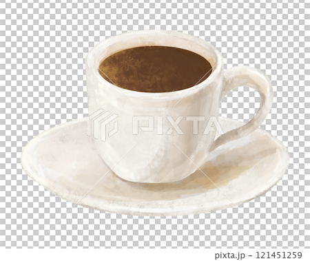 手描きのシンプルなカップに入った珈琲 手描きのシンプルなカップに入った珈琲 121451259