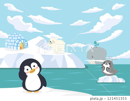 Arctic Wonderland with Animals Arctic Wonderland with Animals 121451353