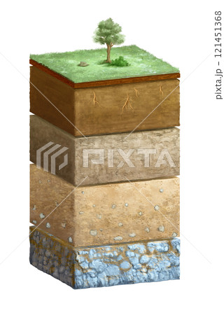 Layers of soil Layers of soil 121451368
