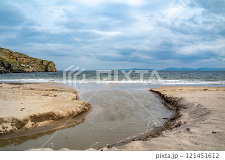 The beautiful beach at Muckross Head , County Donegal, Ireland. The beautiful beach at Muckross Head , County Donegal, Ireland. 121451612
