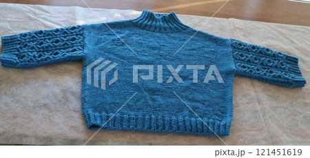 手編みセーター アラン模様 棒針編み 手編みセーター アラン模様 棒針編み 121451619