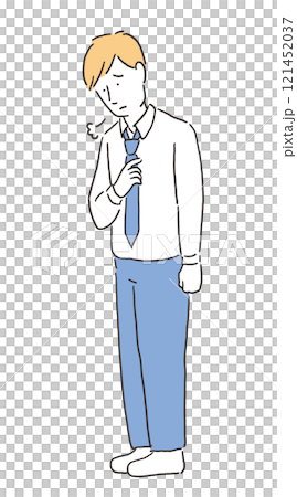 疲れているスーツ姿の男性　 121452037