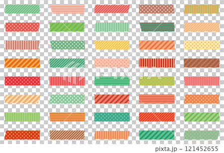 クリスマスカラー　カラフル　マスキング　セット	 121452655