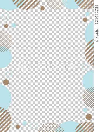 巧克力薄荷色淺藍色棕色圓點框架簡單幾何 121452735
