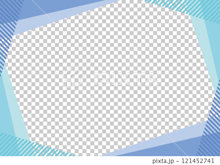 幾何学 フレーム 青 水色 ストライプ シンプル	 幾何学 フレーム 青 水色 ストライプ シンプル	 121452741