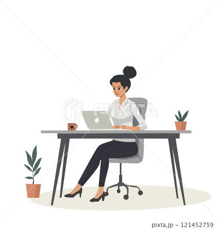 businessman working in office 121452759