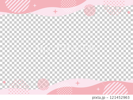 幾何粉紅色圓點閃光框架波 121452963