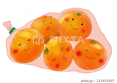 蜜柑(ミカン)の実の擬人化メルヘンカード1 蜜柑(ミカン)の実の擬人化メルヘンカード1 121453507
