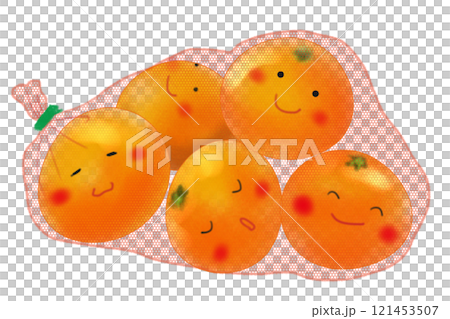 蜜柑(ミカン)の実の擬人化メルヘンカード1 蜜柑(ミカン)の実の擬人化メルヘンカード1 121453507