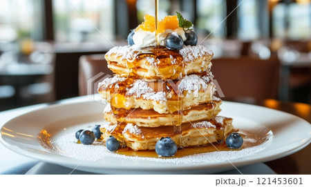 パンケーキとブルーベリー 121453601