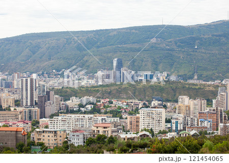 Beautiful view of Tbilisi, Saburtalo and Vake districts 121454065