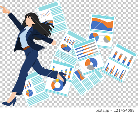 ブラック企業から抜け出したいビジネスウーマンのイラスト ブラック企業から抜け出したいビジネスウーマンのイラスト 121454089