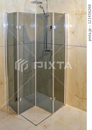 Glass Shower Bathroom Corner 121456268