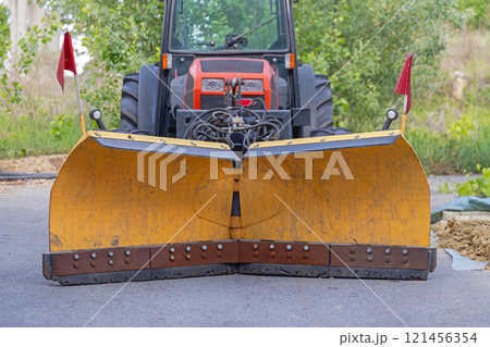 Snowplow at Tractor Snowplow at Tractor 121456354