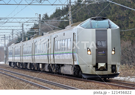 函館本線 江別ー豊幌 JR北海道 789系1000番台 HL-1007編成(札幌) スーパーカムイ 函館本線 江別ー豊幌 JR北海道 789系1000番台 HL-1007編成(札幌) スーパーカムイ 121456822