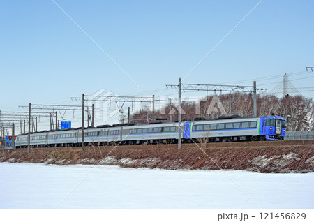 函館本線　江別ー豊幌　JR北海道　キハ183系　キハ183-1552（苗穂）　オホーツク 121456829