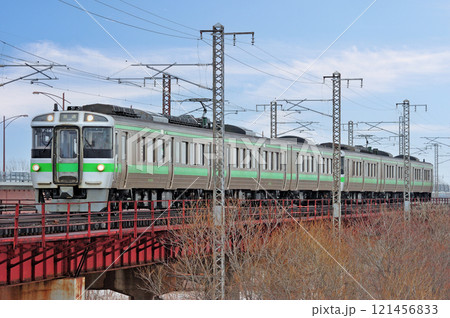 函館本線 豊幌ー江別 JR北海道 721系 F-14編成(札幌) 函館本線 豊幌ー江別 JR北海道 721系 F-14編成(札幌) 121456833