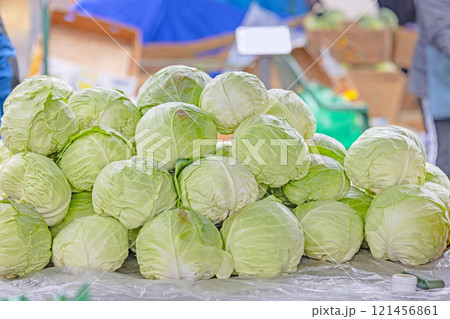 Cabbage Farmers Market Stall 121456861