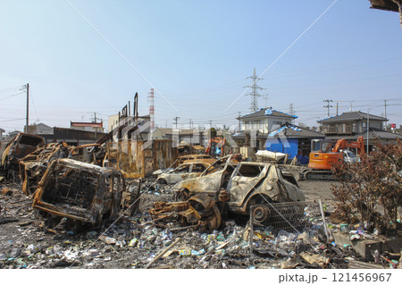 東日本大震災時の火災現場 After Earthquake 121456967