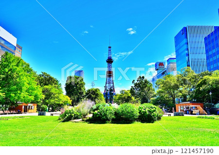 夏の北海道 札幌市 大通公園の風景 121457190