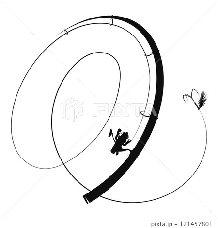 Fishing rod bait on line, design for fishing 121457801