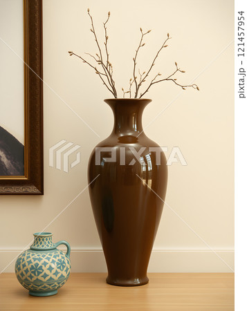 vase with vase on the table vase with vase on the table 121457954