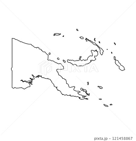 Papua New Guinea Map Icon Papua New Guinea Map Icon 121458867