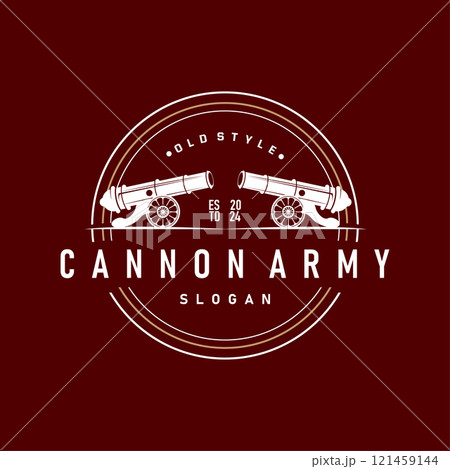 simple military cannon logo design army weapon template illustration symbol simple military cannon logo design army weapon template illustration symbol 121459144