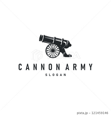 simple military cannon logo design army weapon template illustration symbol simple military cannon logo design army weapon template illustration symbol 121459146