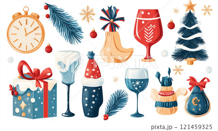 クリスマス飾りの素材集 121459325