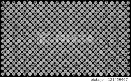 Background image with a black and white pattern. Black and white background image with abstract content.  Distressed effect. 121459467