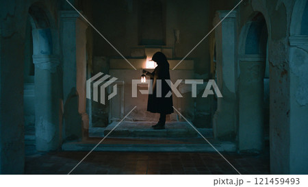 Faint Light Guides a Lonely Search Through Ruins Faint Light Guides a Lonely Search Through Ruins 121459493