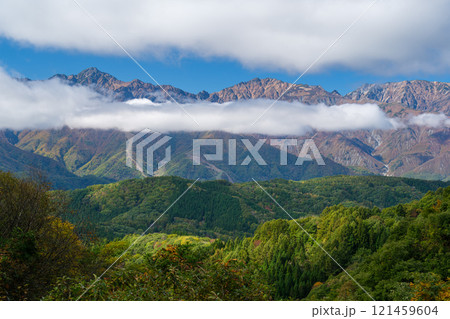 北アルプスと雲海 121459604
