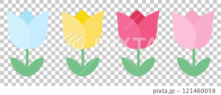 かわいいチューリップのベクターイラスト 121460059