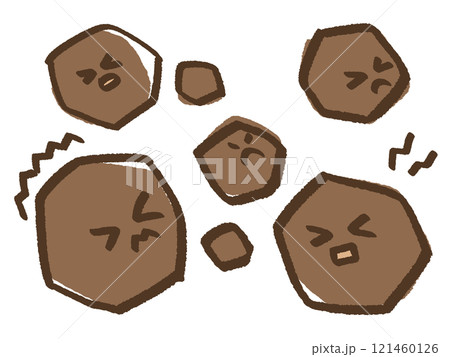 かわいいころころうんちの手書き風イラスト 121460126