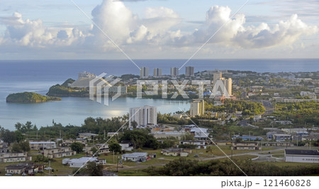 グアム島 ホテル街 俯瞰 グアム島 ホテル街 俯瞰 121460828