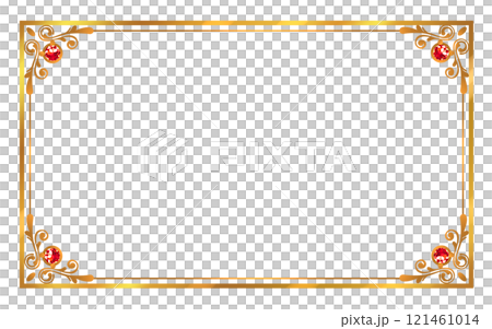ゴールド装飾フレーム　宝石付き 121461014