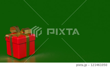 The RED gift box for celebration or holiday concept  3d rendering. 121461050