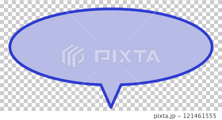 Simple oval speech bubble 2 (blue) 121461555