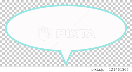 Simple oval speech bubble 2 (light blue and white) 121461565