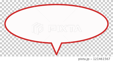 Simple oval speech bubble 2 (red and white) 121461567