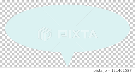 Simple oval speech bubble 2 (light blue, no line drawing) 121461587