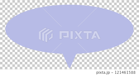 Simple oval speech bubble 2 (blue, no line drawing) 121461588