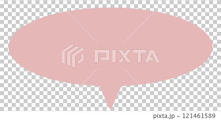 Simple oval speech bubble 2 (red, no line drawing) Simple oval speech bubble 2 (red, no line drawing) 121461589