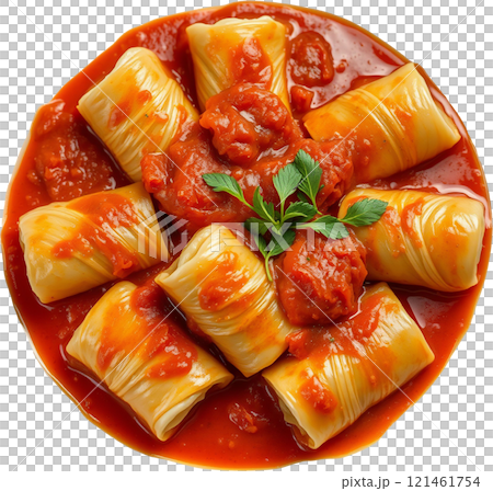 番茄醬和捲心菜捲 121461754